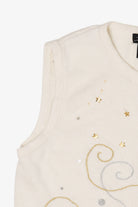 Vintage White SML Design Ornaments Christmas Vest (1990s)