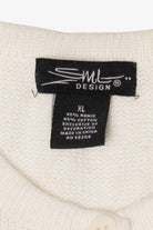 Vintage White SML Design Ornaments Christmas Vest (1990s)