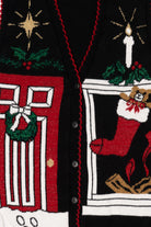 Vintage Black Holiday Time Ugly Christmas Vest (1990s)