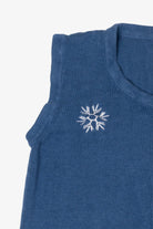 Vintage Blue Holiday Faire Snowmen Ugly Christmas Vest (2000s)