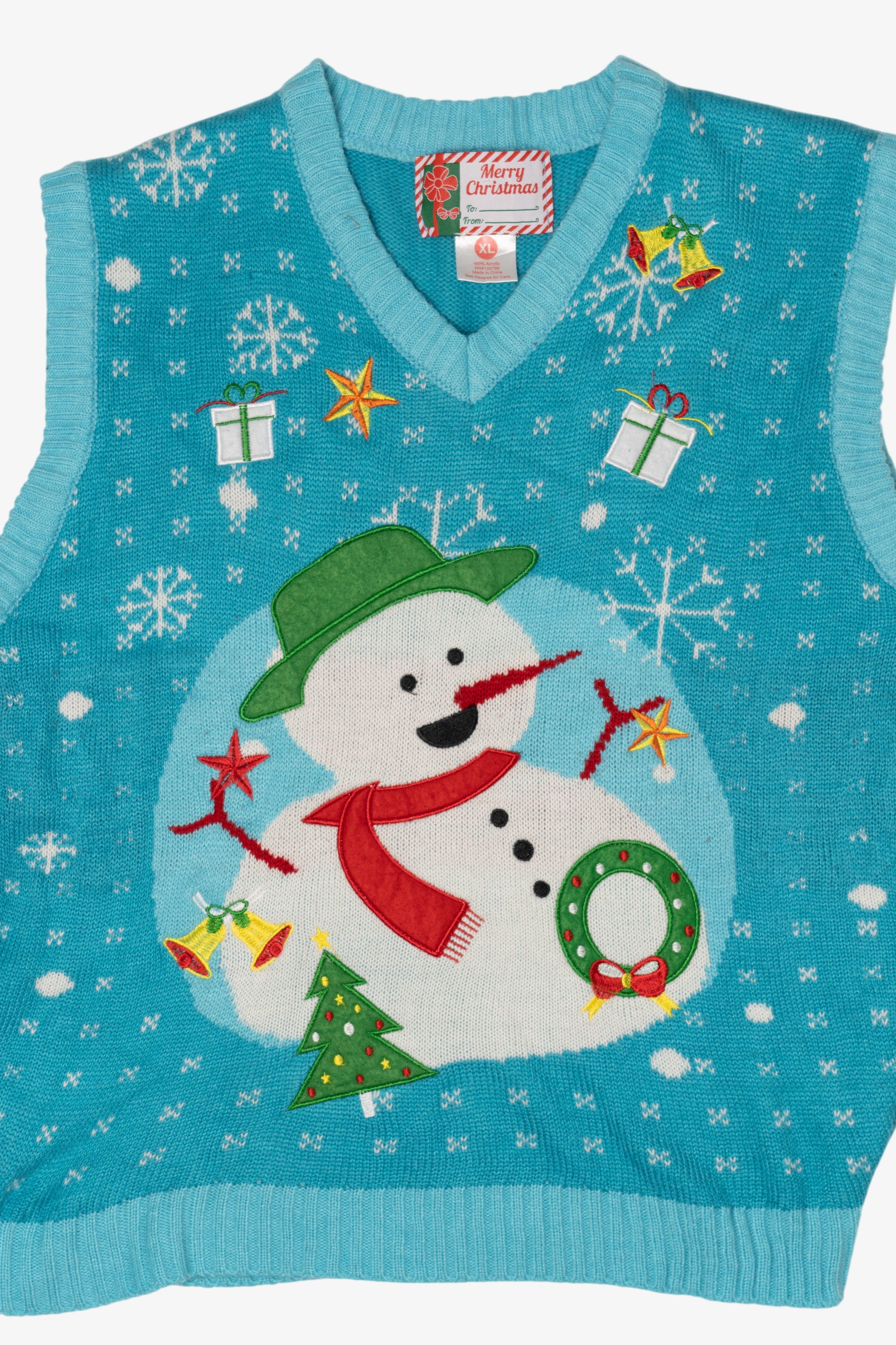 Blue Snowmen Ugly Christmas Sweater (2010s)