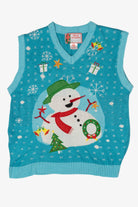 Blue Snowmen Ugly Christmas Sweater (2010s)