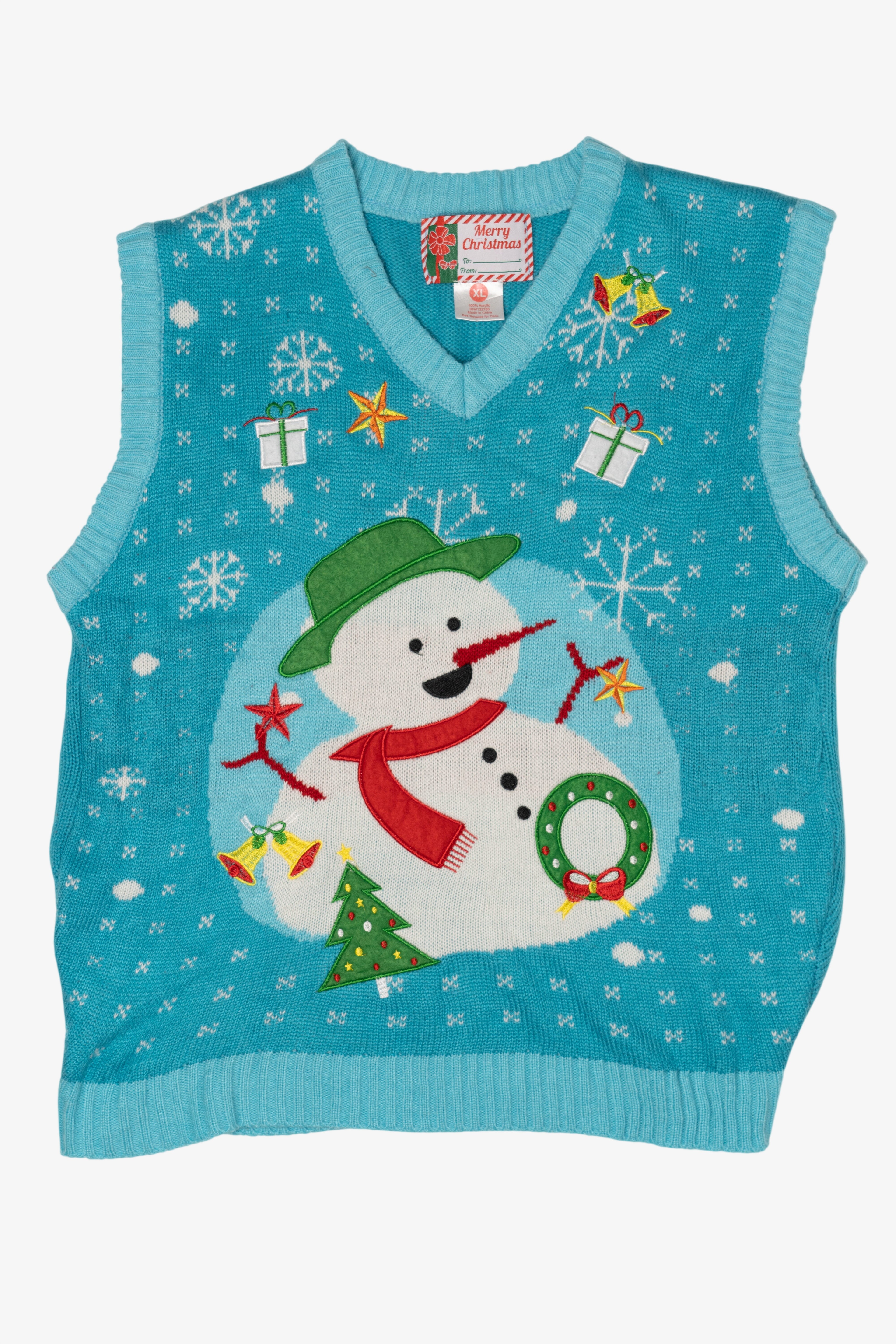 Blue Snowmen Ugly Christmas Sweater (2010s)