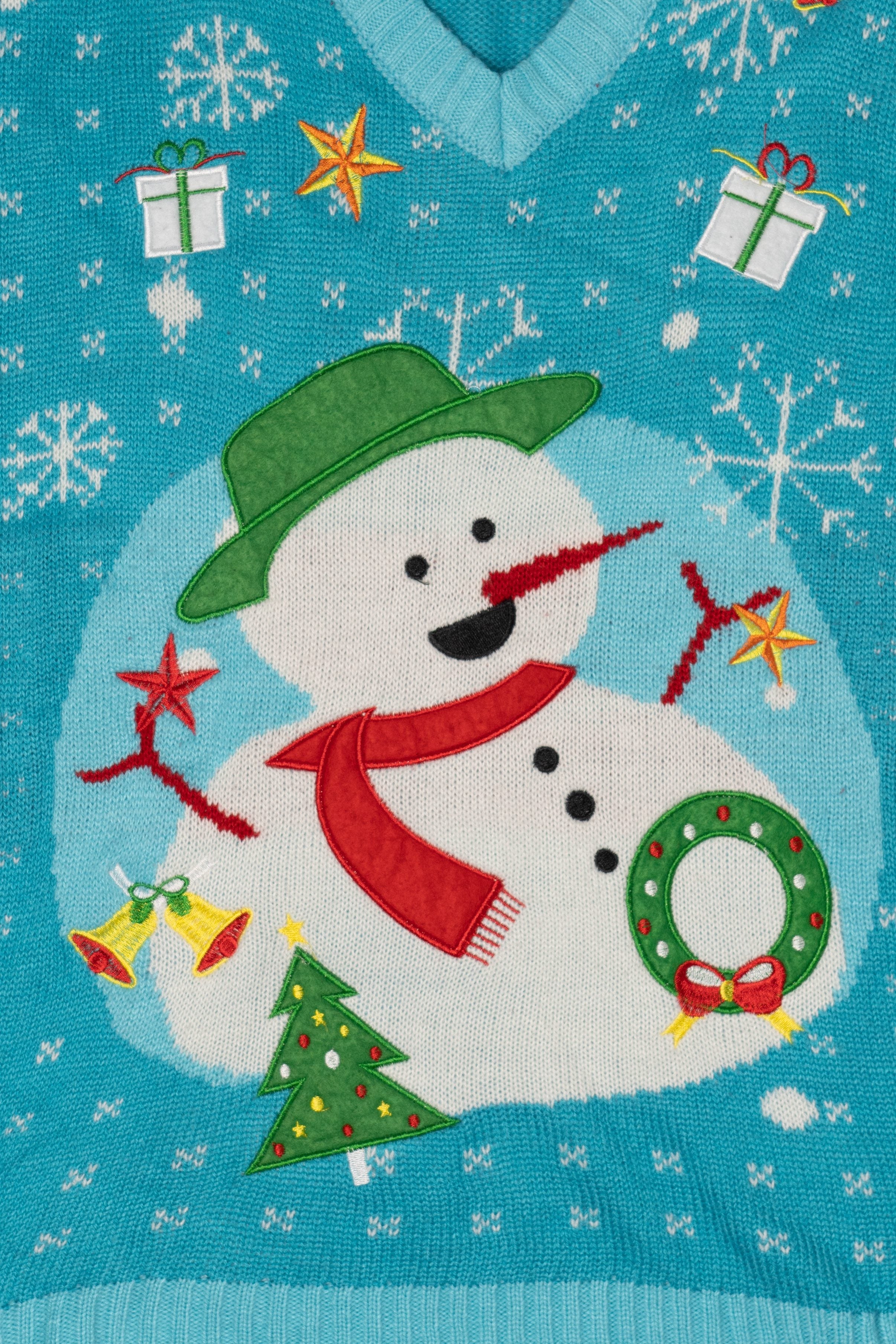 Blue Snowmen Ugly Christmas Sweater (2010s)