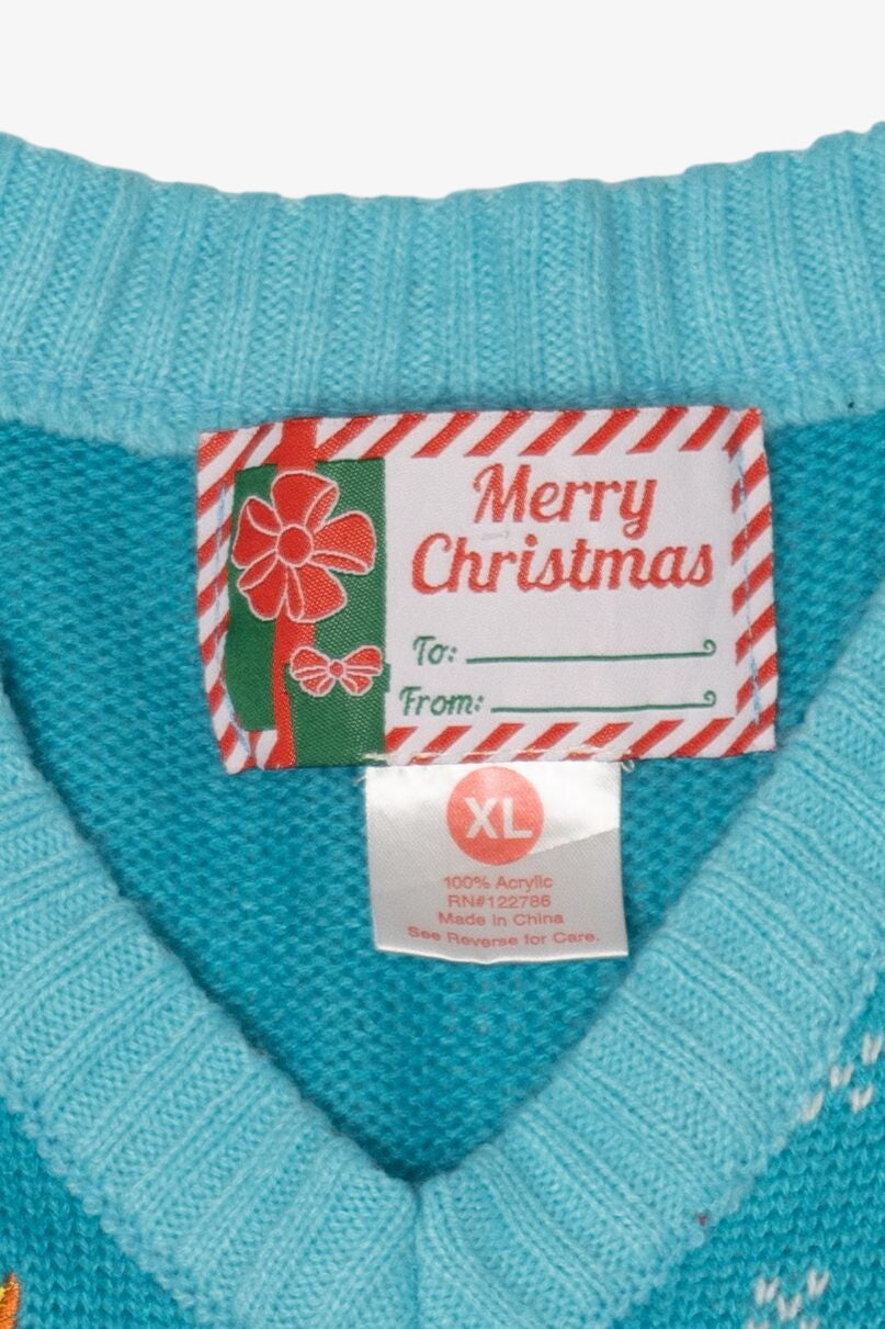Blue Snowmen Ugly Christmas Sweater (2010s)