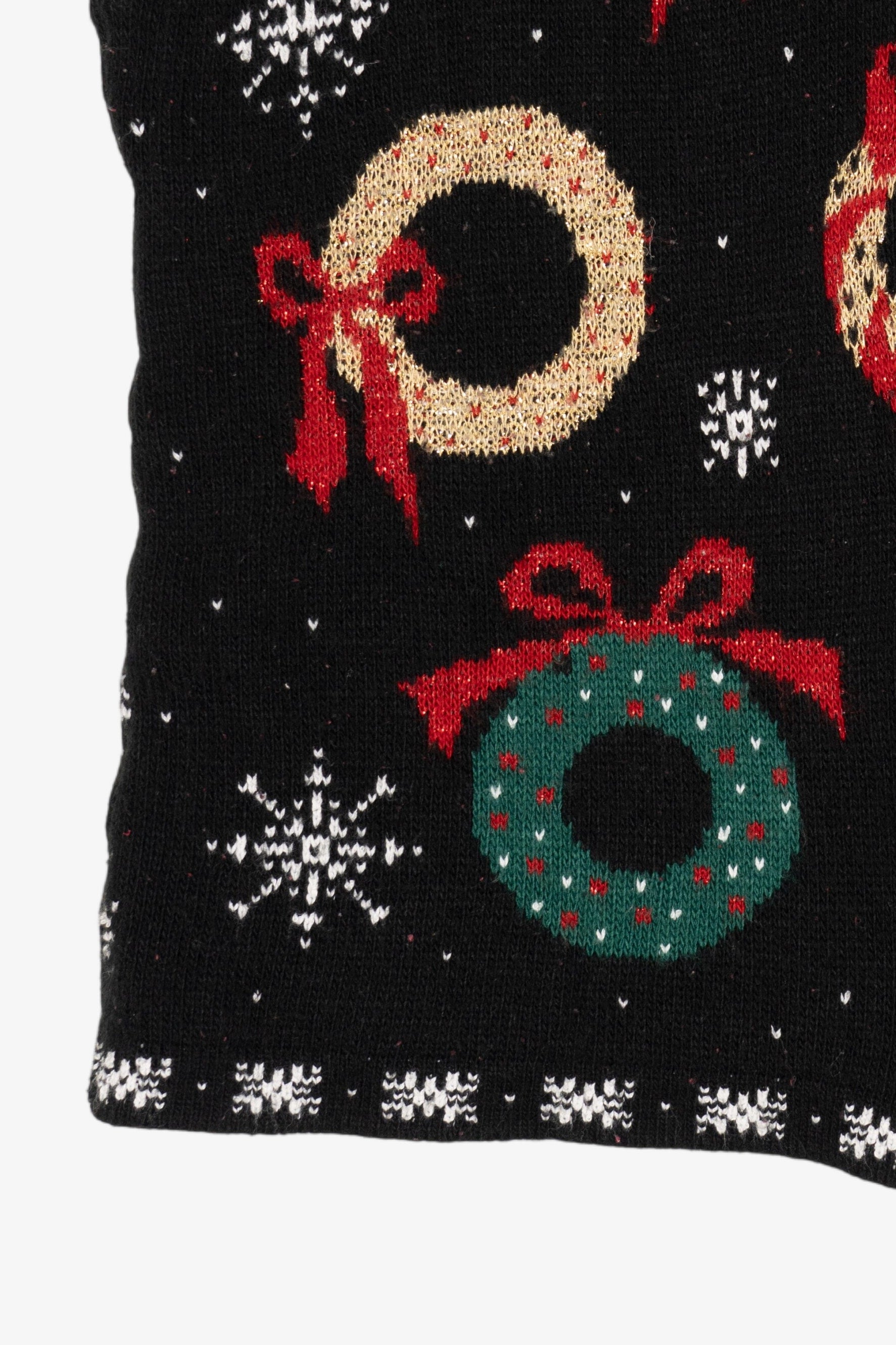 Vintage Black Willow Ridge Wreaths Ugly Christmas Vest (1990s)