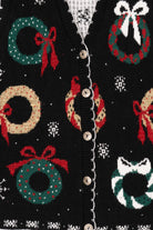 Vintage Black Willow Ridge Wreaths Ugly Christmas Vest (1990s)