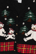 Vintage Black Capacity Bears Ugly Christmas Vest (1990s)