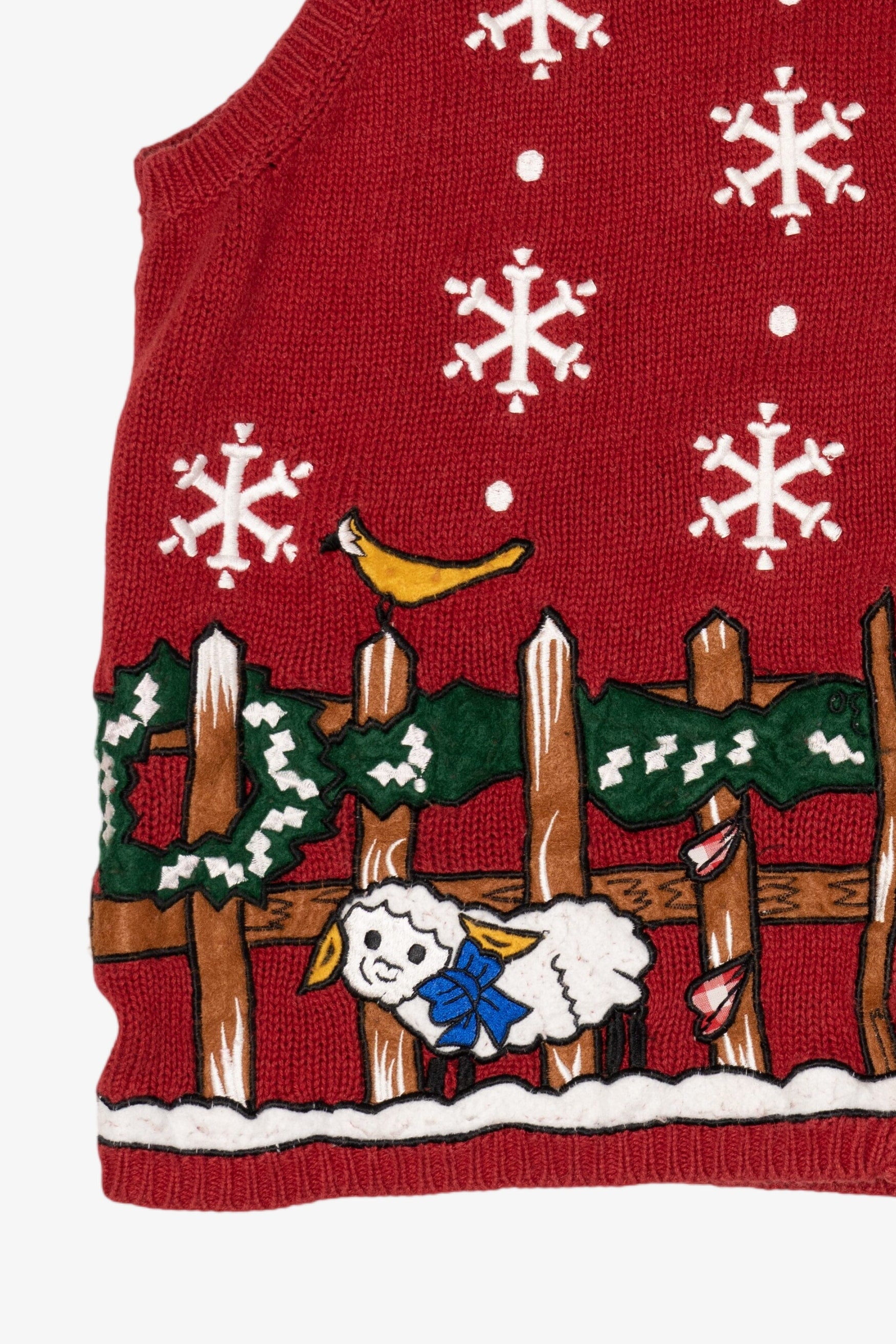 Vintage Red Jason Maxwell Lamb Ugly Christmas Vest (1990s)
