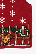 Vintage Red Jason Maxwell Lamb Ugly Christmas Vest (1990s)