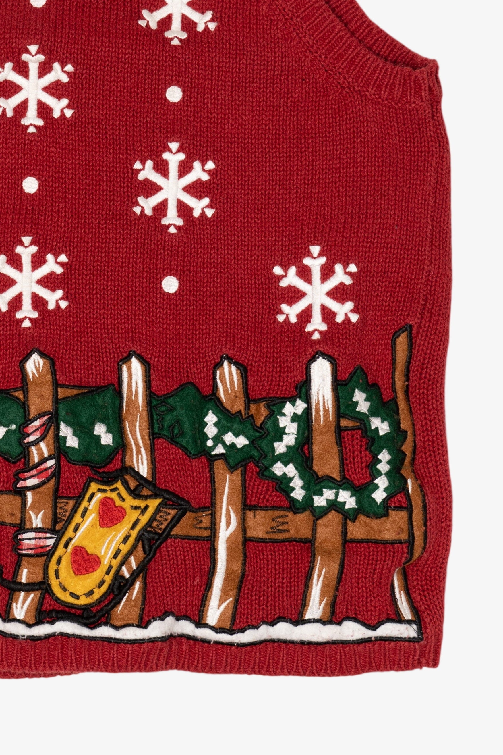 Vintage Red Jason Maxwell Lamb Ugly Christmas Vest (1990s)