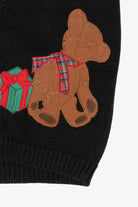 Vintage Black Sharon Young Bears Ugly Christmas Vest (1990s)