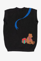 Vintage Black Sharon Young Bears Ugly Christmas Vest (1990s)