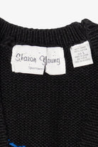Vintage Black Sharon Young Bears Ugly Christmas Vest (1990s)