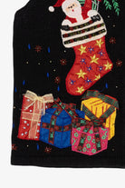 Vintage Black Segue Presents Ugly Christmas Vest (1990s)