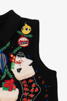 Vintage Black Segue Presents Ugly Christmas Vest (1990s)
