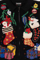 Vintage Black Segue Presents Ugly Christmas Vest (1990s)