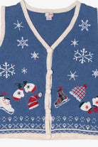 Vintage Blue Holiday Editions Winter Clothes Ugly Christmas Vest (2000s)