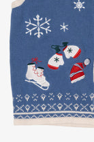 Vintage Blue Holiday Editions Winter Clothes Ugly Christmas Vest (2000s)