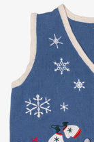 Vintage Blue Holiday Editions Winter Clothes Ugly Christmas Vest (2000s)