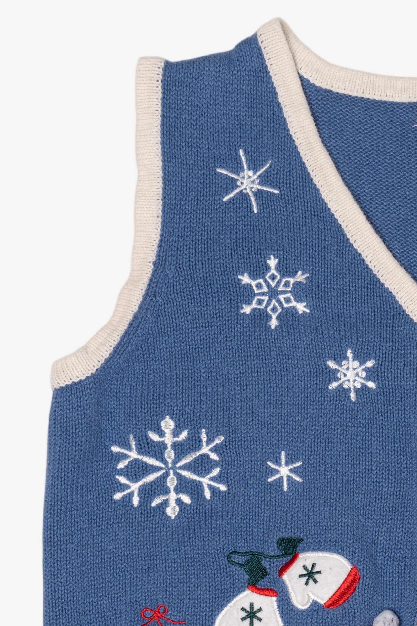 Vintage Blue Holiday Editions Winter Clothes Ugly Christmas Vest (2000s)