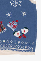 Vintage Blue Holiday Editions Winter Clothes Ugly Christmas Vest (2000s)