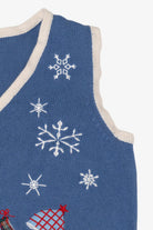 Vintage Blue Holiday Editions Winter Clothes Ugly Christmas Vest (2000s)