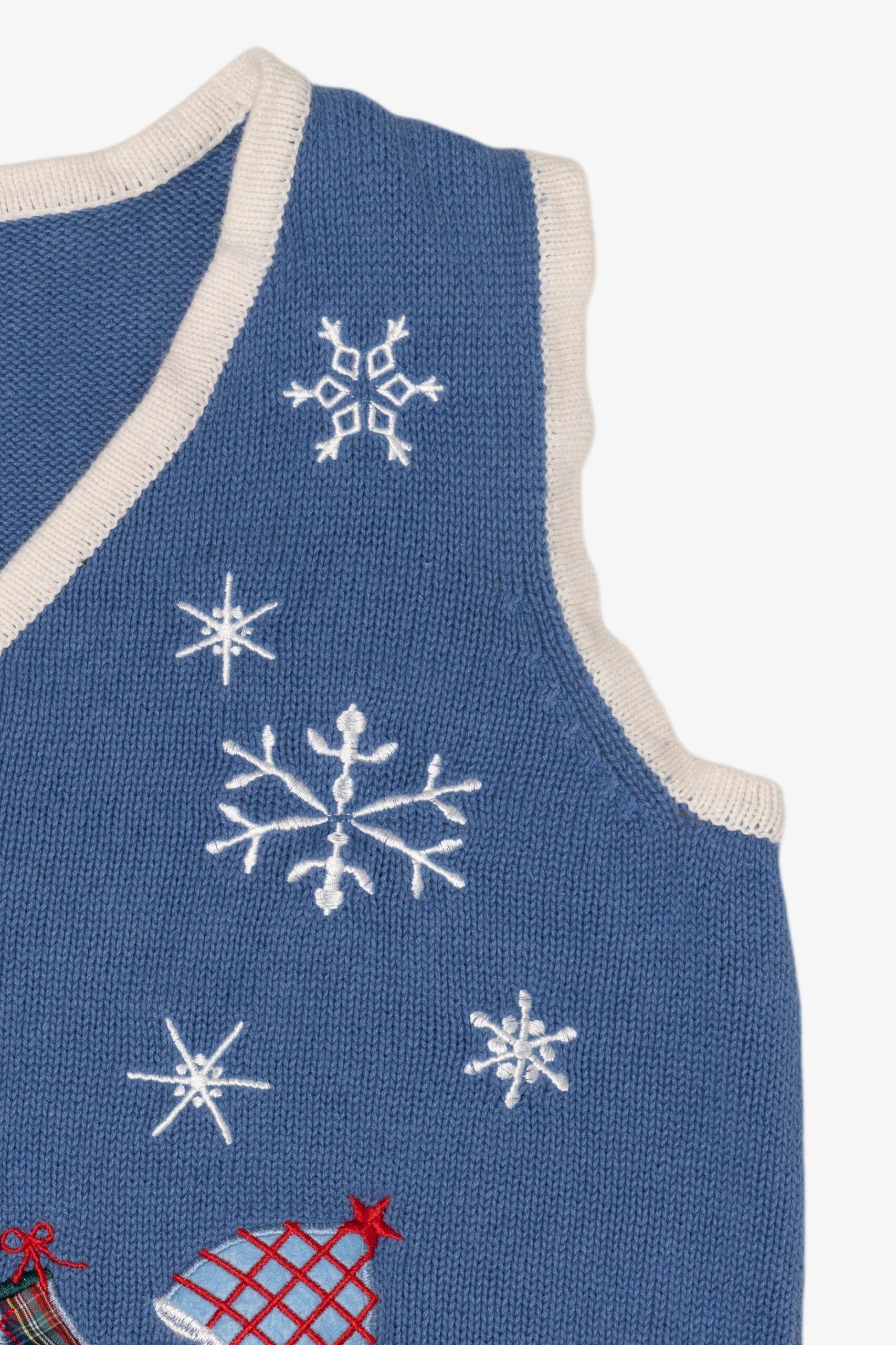 Vintage Blue Holiday Editions Winter Clothes Ugly Christmas Vest (2000s)