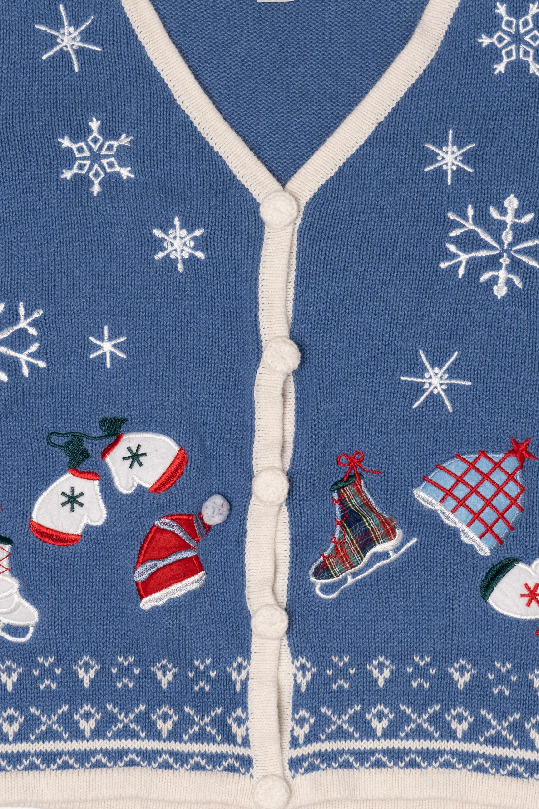 Vintage Blue Holiday Editions Winter Clothes Ugly Christmas Vest (2000s)