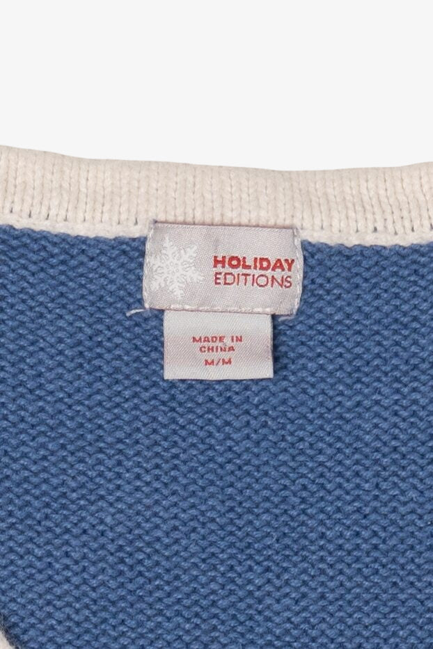 Vintage Blue Holiday Editions Winter Clothes Ugly Christmas Vest (2000s)