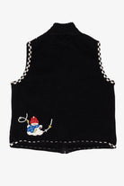 Vintage Black Segue Snowmen Ugly Christmas Vest (1990s)