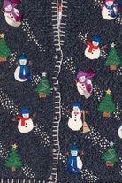 Vintage Blue Sun Li Joy Snowmen Ugly Christmas Vest (1990s)