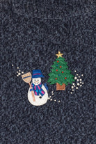 Vintage Blue Sun Li Joy Snowmen Ugly Christmas Vest (1990s)