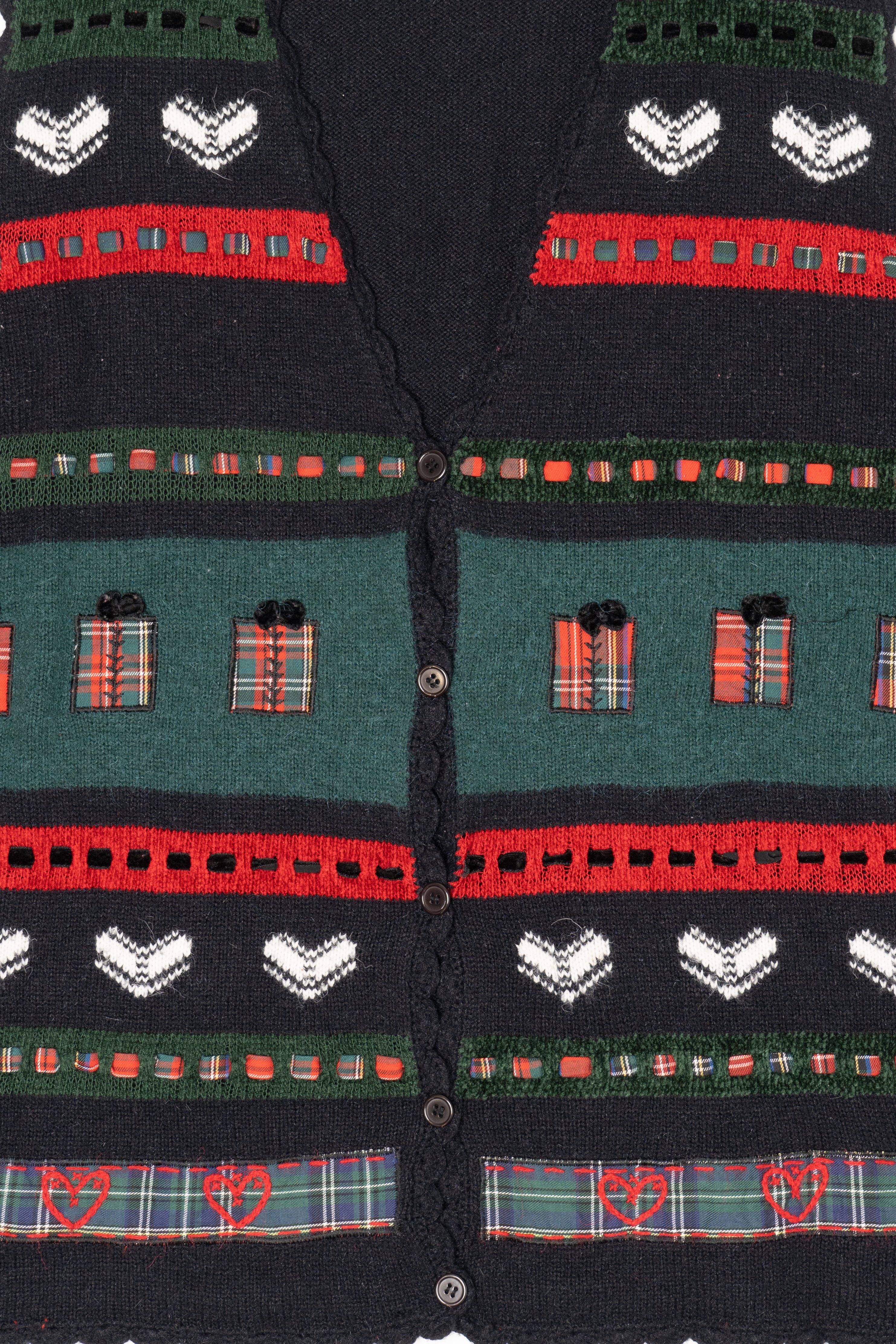 Vintage Charcoal Koret Presents Ugly Christmas Vest (1990s)