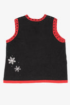 Vintage Black Basic Editions Snowmen Ugly Christmas Vest (1990s)