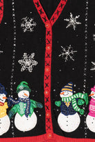 Vintage Black Basic Editions Snowmen Ugly Christmas Vest (1990s)
