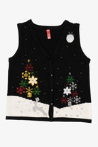 Vintage Black Reindeer Ugly Christmas Vest (2000s)