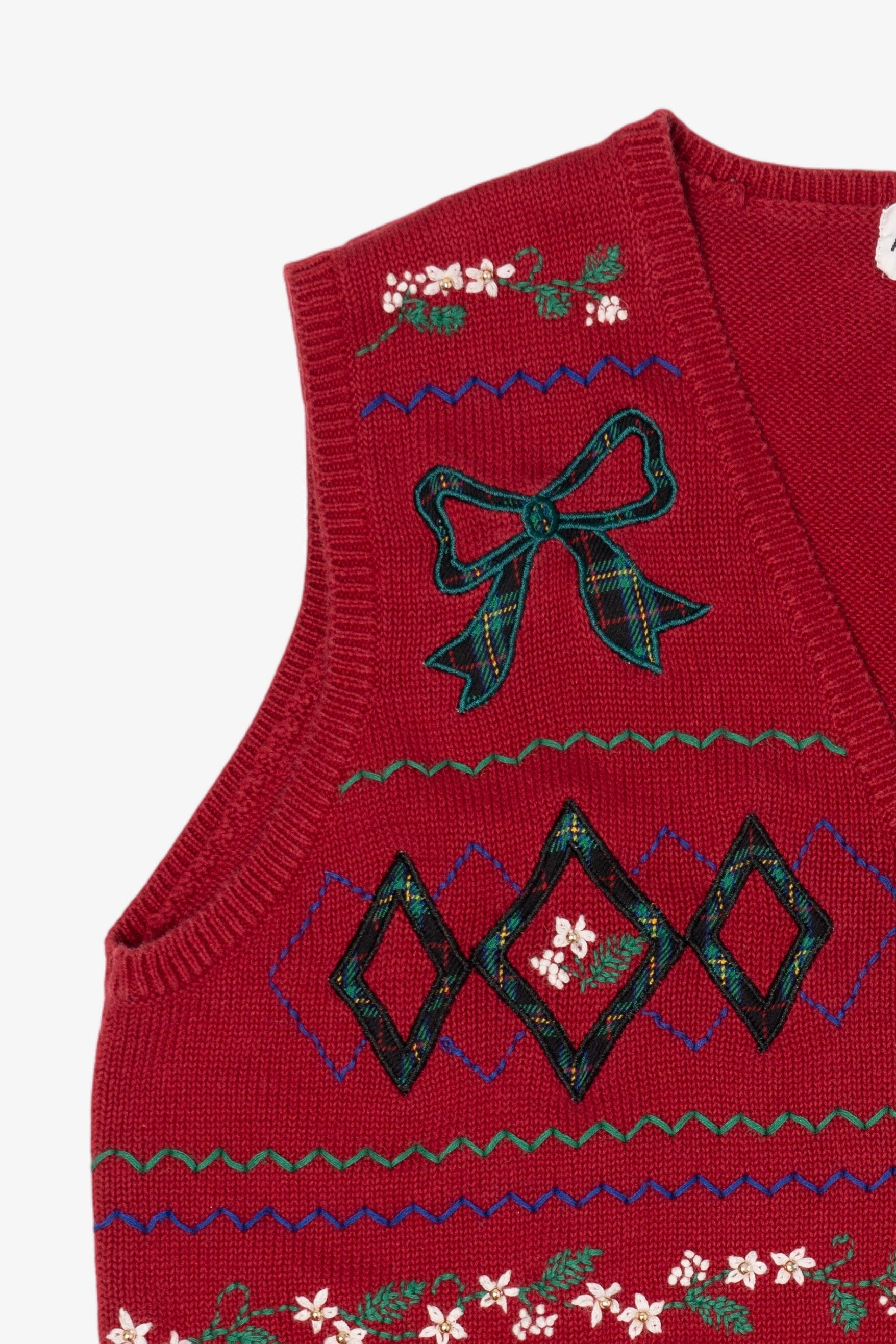 Vintage Red Alfred Dunner Dogs Ugly Christmas Vest (1990s)