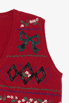 Vintage Red Alfred Dunner Dogs Ugly Christmas Vest (1990s)