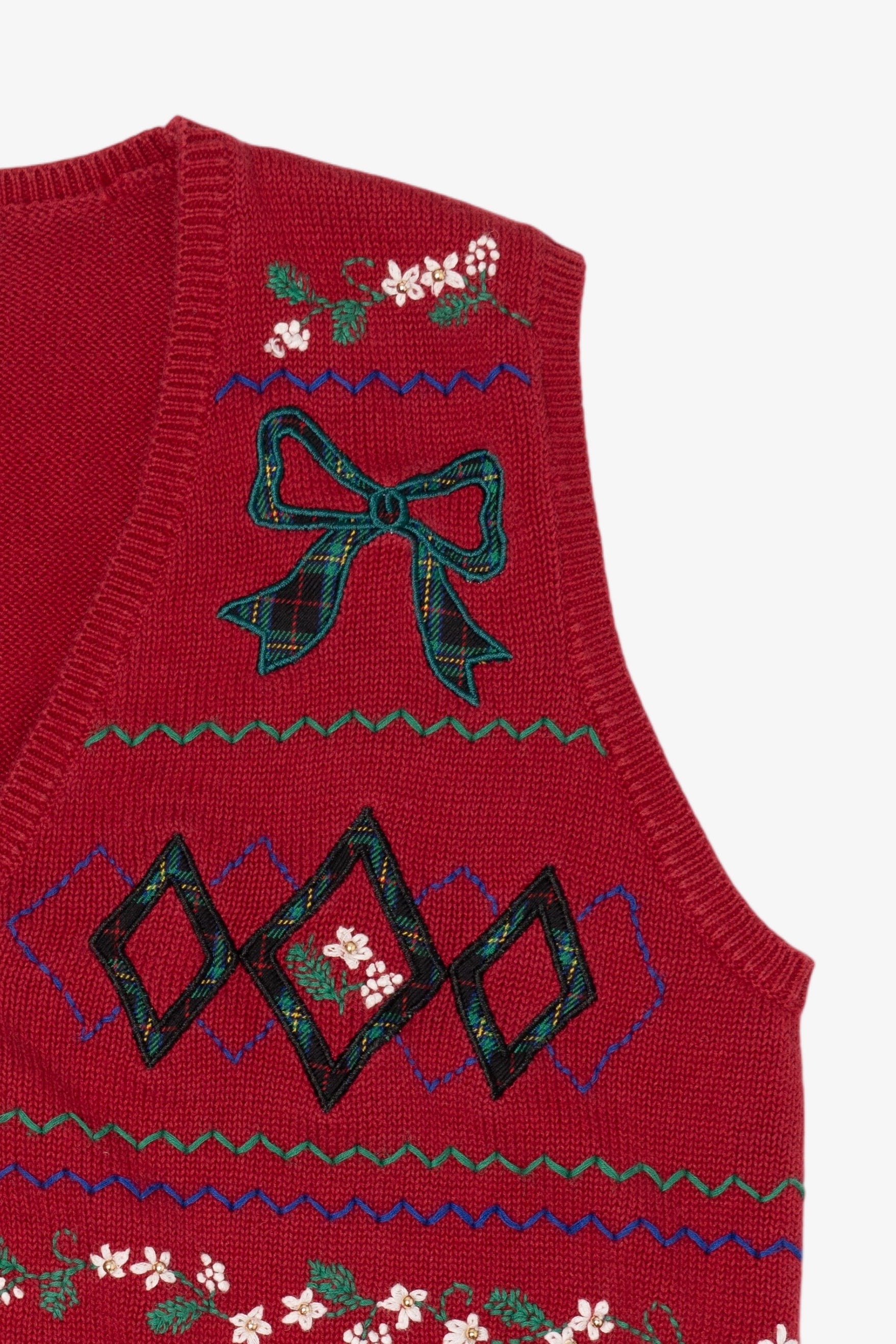 Vintage Red Alfred Dunner Dogs Ugly Christmas Vest (1990s)