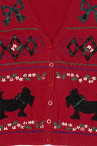 Vintage Red Alfred Dunner Dogs Ugly Christmas Vest (1990s)