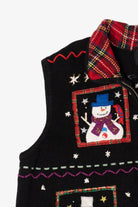 Vintage Black Studio Joy Snowmen Ugly Christmas Vest (1990s)