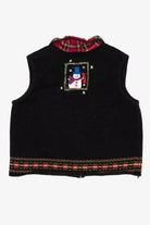Vintage Black Studio Joy Snowmen Ugly Christmas Vest (1990s)