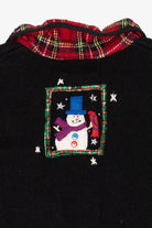 Vintage Black Studio Joy Snowmen Ugly Christmas Vest (1990s)