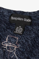 Vintage Blue Hampshire Studio Snowmen Ugly Christmas Vest (1990s)
