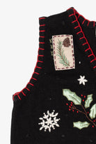 Vintage Black Basic Editions Ugly Christmas Vest (1990s)