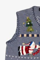 Vintage Blue Segue I Heart America Ugly Christmas Vest (1990s)