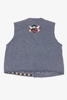 Vintage Blue Segue I Heart America Ugly Christmas Vest (1990s)