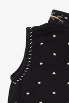Vintage Hand Embroidered Black Christopher & Banks Ugly Christmas Vest (1990s)