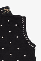 Vintage Hand Embroidered Black Christopher & Banks Ugly Christmas Vest (1990s)